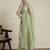 Green woven design floral saree with blouse