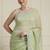Green woven design floral saree with blouse