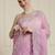 Pink sequinned saree with blouse