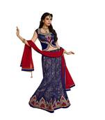 Blue Color Net Designer Semi  Stitched Lehenga Choli