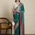 Sea green ethnic motifs woven design banarasi saree