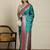 Sea green ethnic motifs woven design banarasi saree