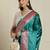 Sea green ethnic motifs woven design banarasi saree