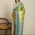 Green woven design banarasi saree with blouse piece