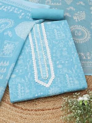 printed linen unstitched dress material 1