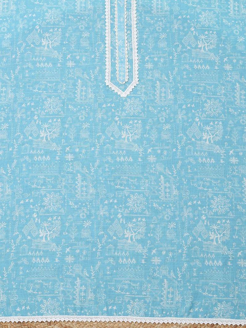 printed linen unstitched dress material