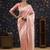 Pink woven design pure linen banarasi sarees