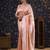 Pink woven design pure linen banarasi sarees
