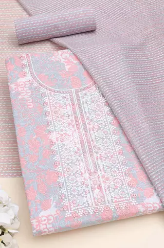 printed  cotton unstitched dress material