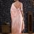 Pink woven design pure linen banarasi sarees