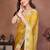 Yellow yellow frendy chiffon embroidery saree