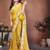 Yellow yellow frendy chiffon embroidery saree