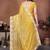 Yellow yellow frendy chiffon embroidery saree