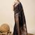 Black woven design kanjivaram silk saree