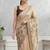 Beige art silk dark sand brown sarees