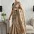 Beige art silk dark sand brown sarees