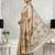 Beige art silk dark sand brown sarees