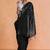 Black woven design saree with blouse