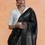 Black woven design saree with blouse