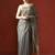 Grey woven design chanderi sarees with blouse piece