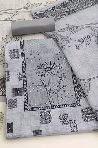 printed  cotton unstitched dress material