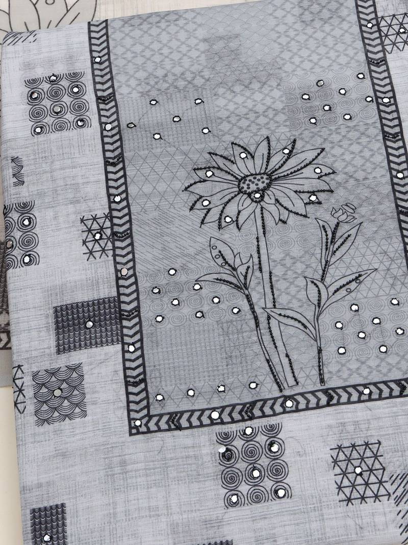 printed  cotton unstitched dress material