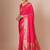 Pink woven design banarasi saree with blouse piece