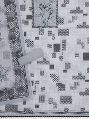 printed linen unstitched dress material 2