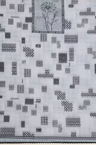 printed linen unstitched dress material