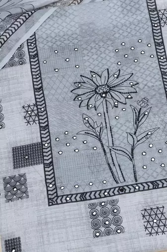 printed linen unstitched dress material