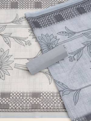 printed linen unstitched dress material 5