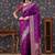 Purple woven design banarasi sarees blouse piece