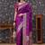 Purple woven design banarasi sarees blouse piece