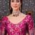 Purple woven design banarasi sarees blouse piece