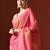 Pink woven design chanderi sarees with blouse piece