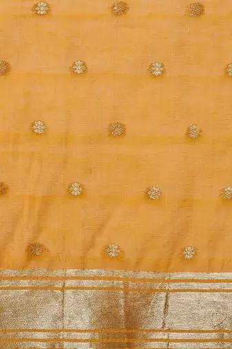 Pink woven design chanderi sarees with blouse piece