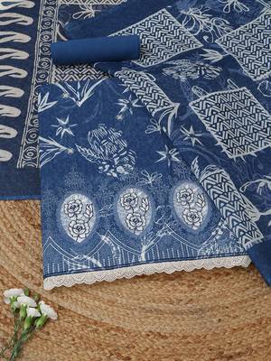 printed linen unstitched dress material 1