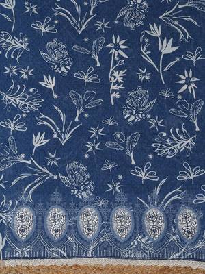 printed linen unstitched dress material 4