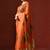 Orange woven design chanderi sarees with blouse piece