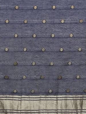 Orange woven design chanderi sarees with blouse piece 5