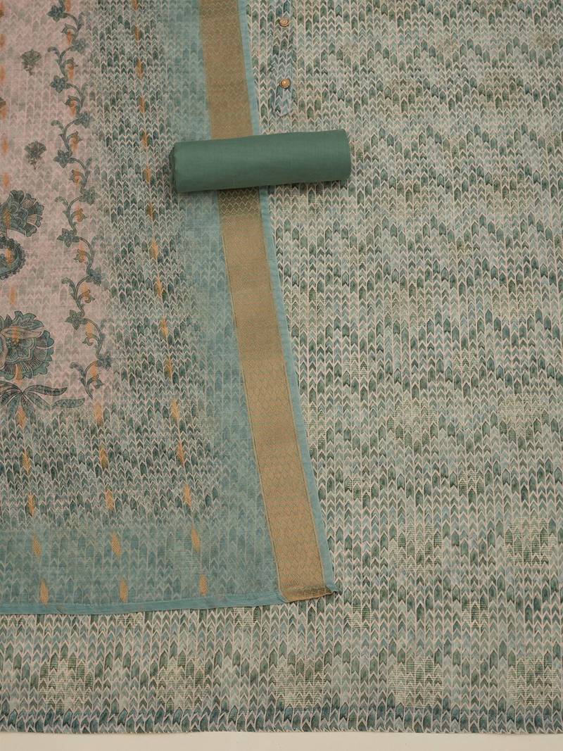 geometric printed unstitched dress material