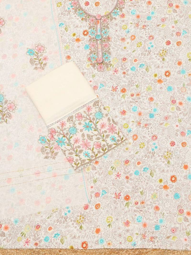 printed unstitched dress material