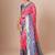 Pink woven design pochampally saree with blouse piece