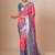 Pink woven design pochampally saree with blouse piece