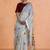 Grey woven design muga sarees with blouse piece