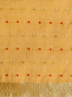 Grey woven design muga sarees with blouse piece 4