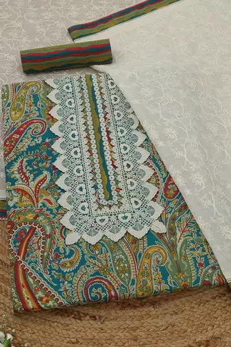 printed unstitched dress material