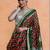 Red woven design saree with blouse
