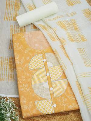 printed linen unstitched dress material 1