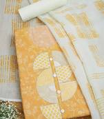 printed linen unstitched dress material